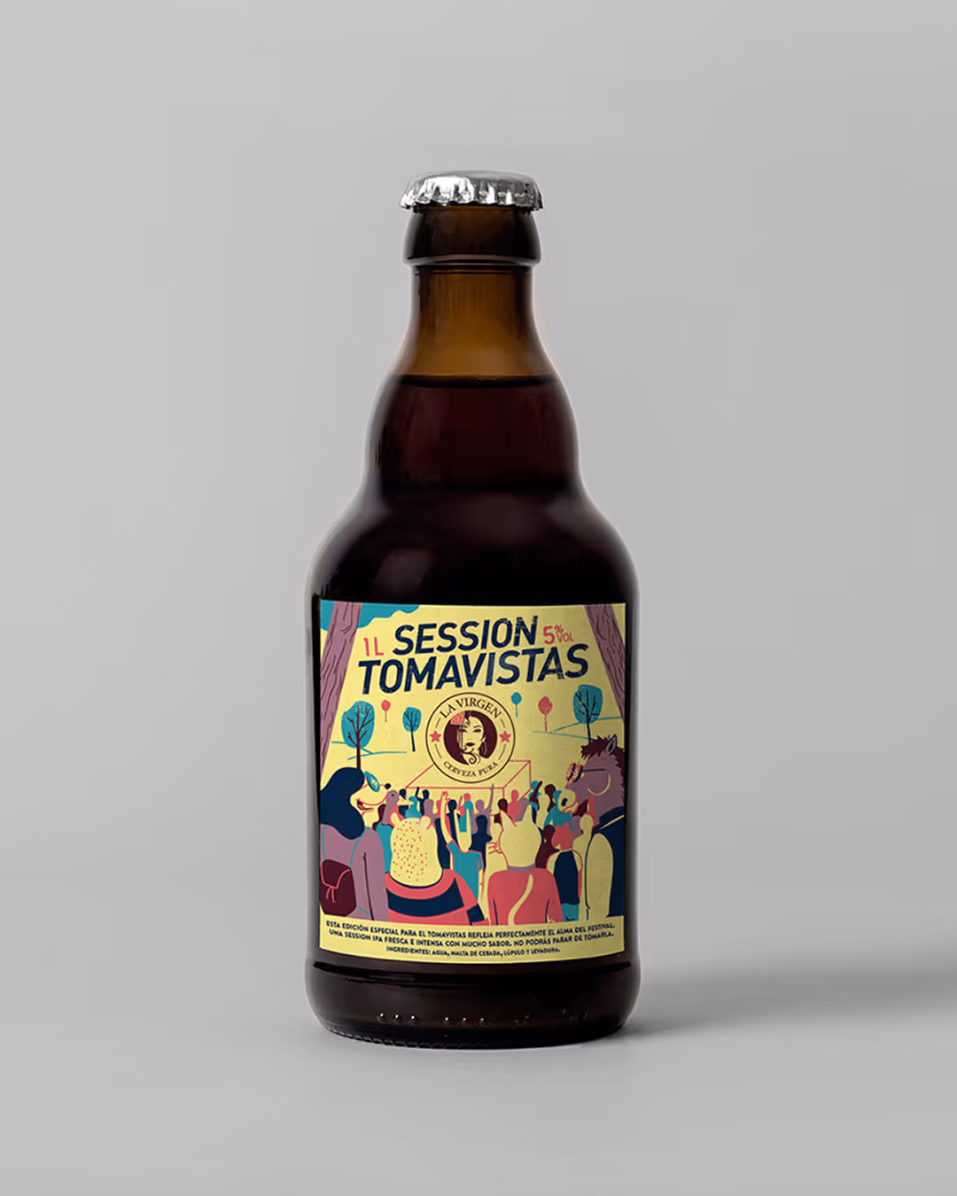 Botella de cerveza ilustrada